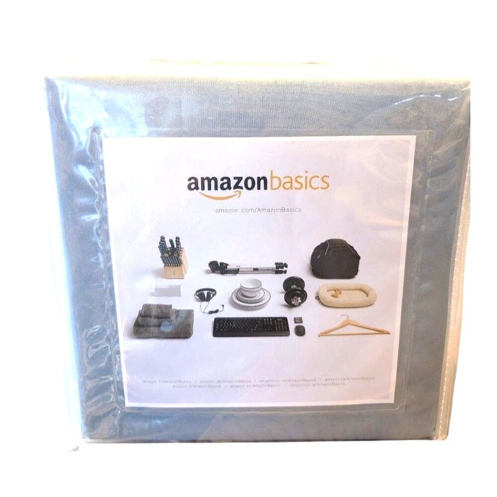 Amazon Basics Microfiber Queen Bed Sheet Set Soft Easy Care Spa Blue / Teal